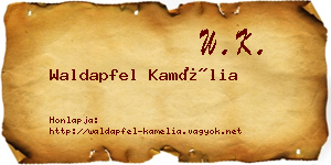 Waldapfel Kamélia névjegykártya